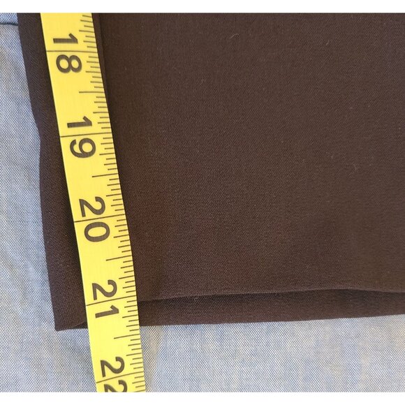 Nicole Miller NY Women's Dark Brown Dress Pants Size 16 Cropped Polyester Blend - Picture 9 of 9